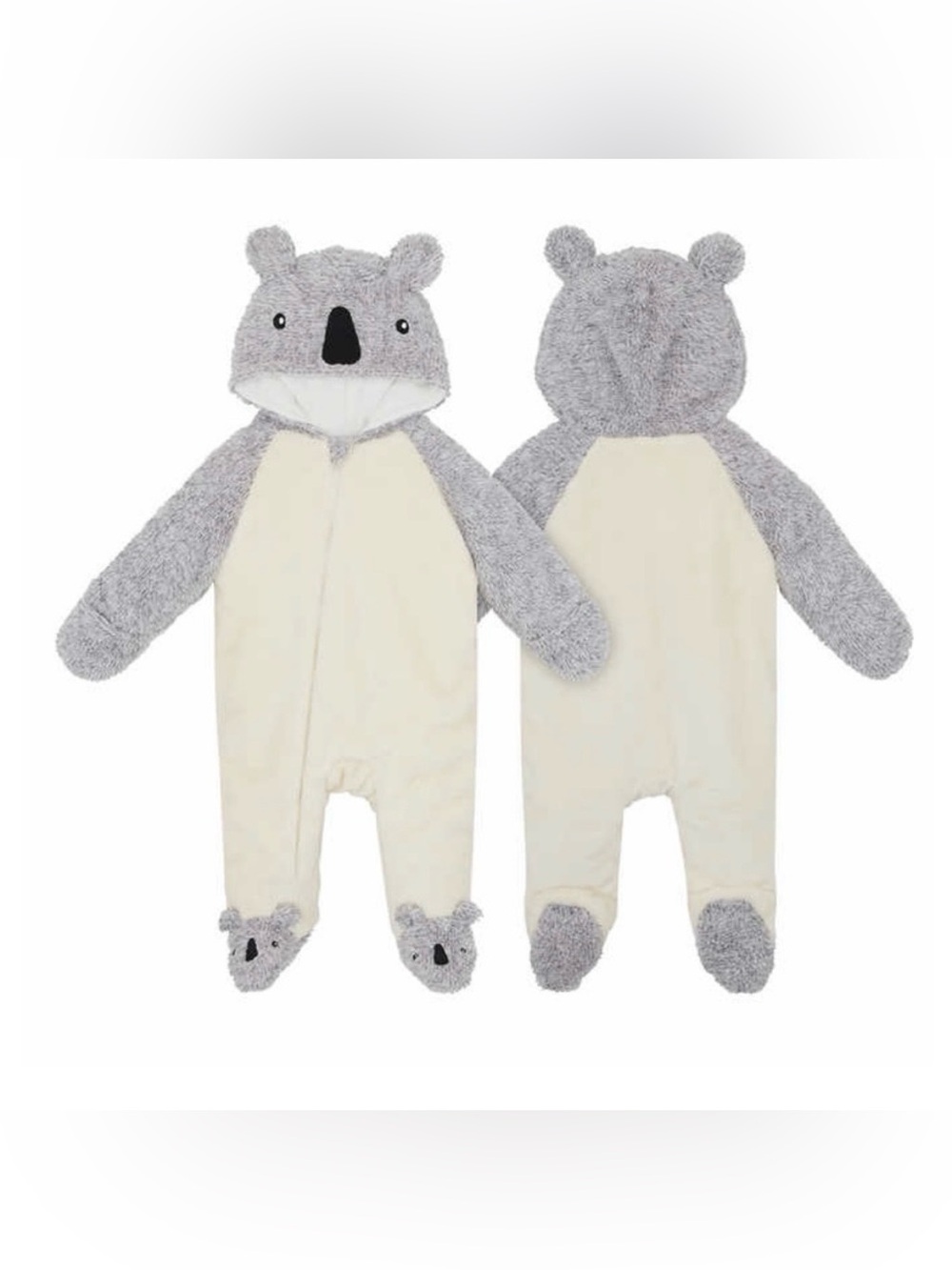 NWT Toddler Koala Hooded Fleece Pramsuit Footless 18–24M Factory Sealed